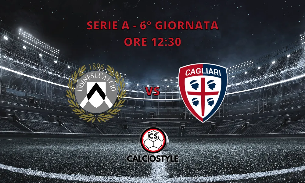 Udinese-Cagliari, le formazioni ufficiali: non c'è Kristensen