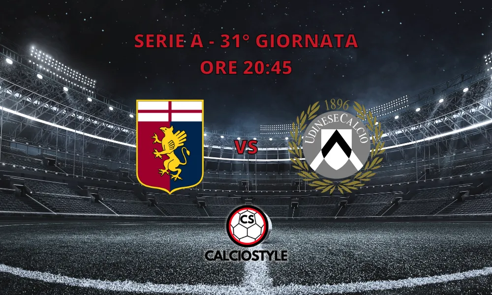 Genoa-Udinese, le formazioni ufficiali del match