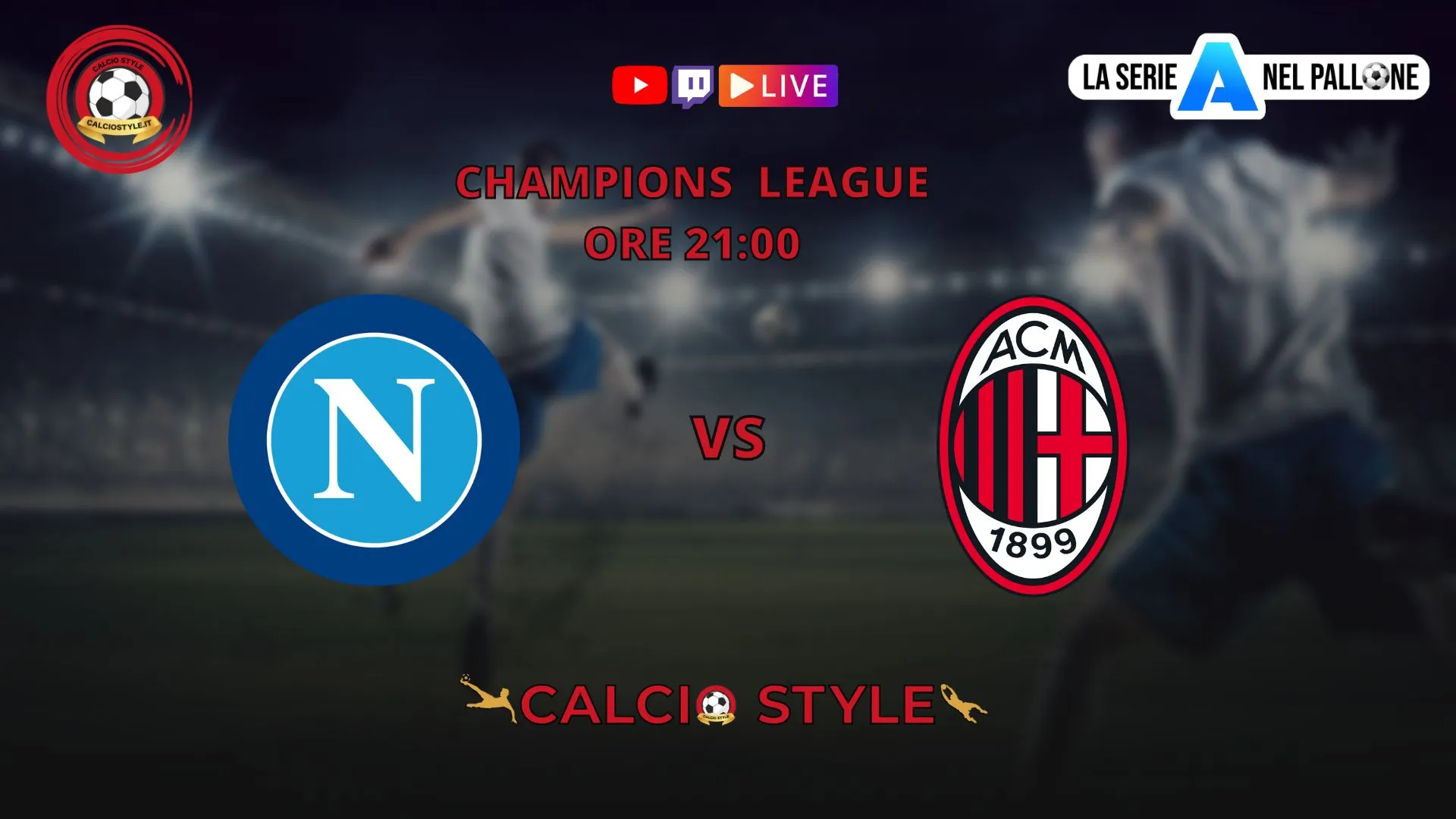 Napoli-Milan, le ufficiali dei quarti di Champions League