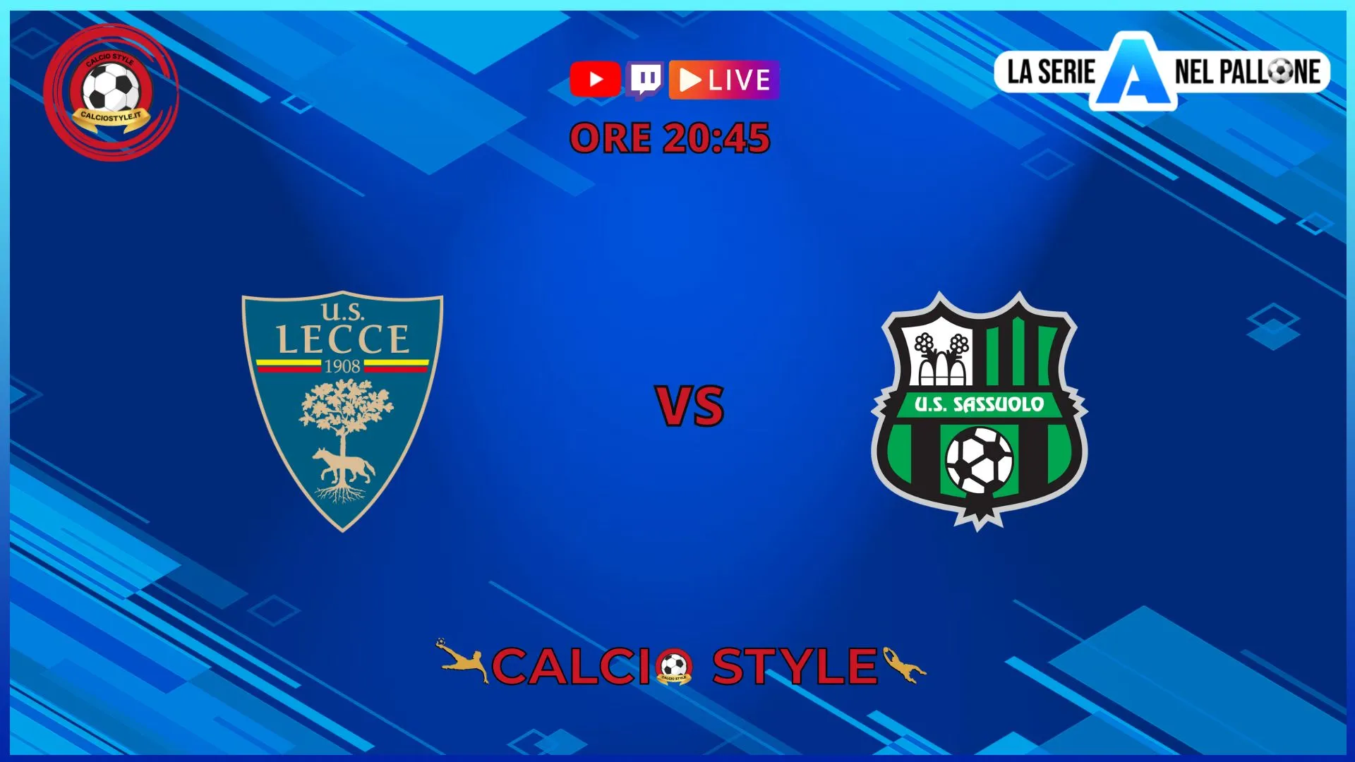 Lecce-Sassuolo: le ufficiali dal Via Del Mare