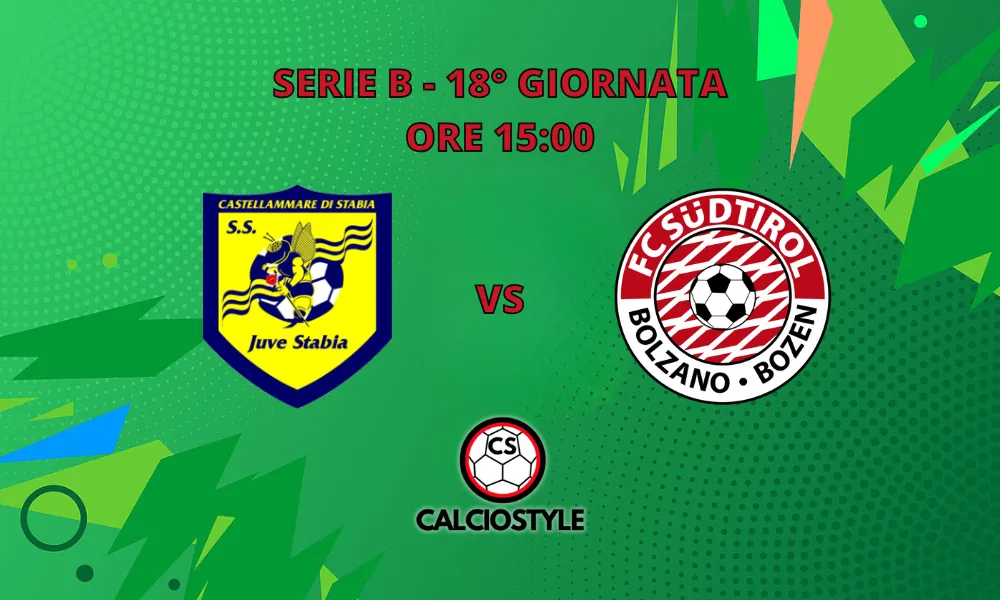 Juve Stabia-Sudtirol: probabili formazioni e dove vederla