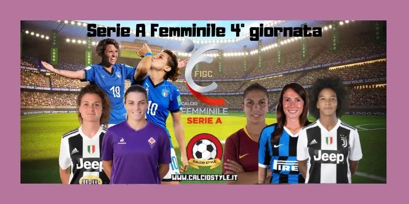 Derby d'Italia al femminile e la 4^ di campionato
