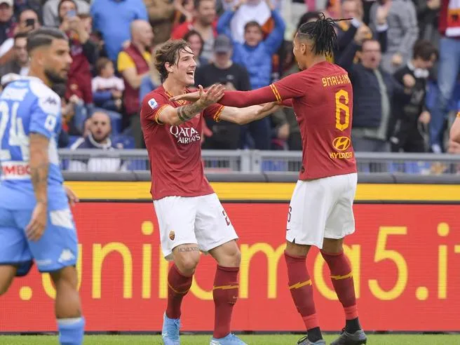 Roma Napoli 2-1: Zaniolo-Veretout stendono i partenopei