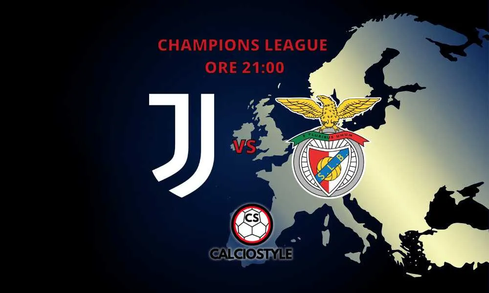 Juventus-Benfica, le formazioni ufficiali