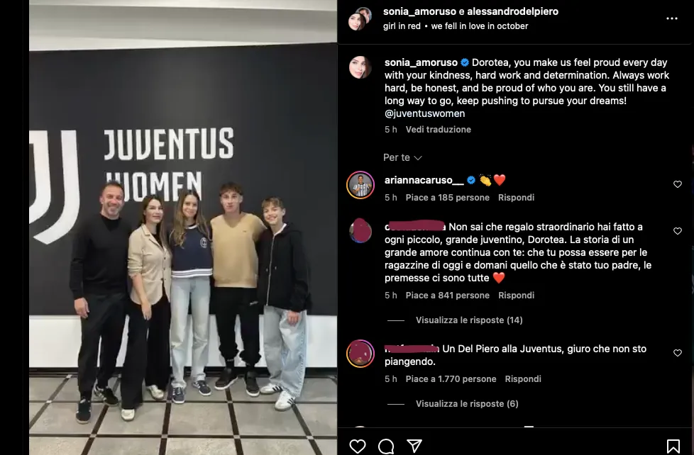 Del Piero famiglia