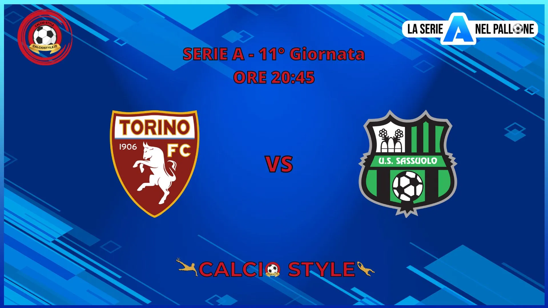 Torino - Sassuolo, le formazioni ufficiali