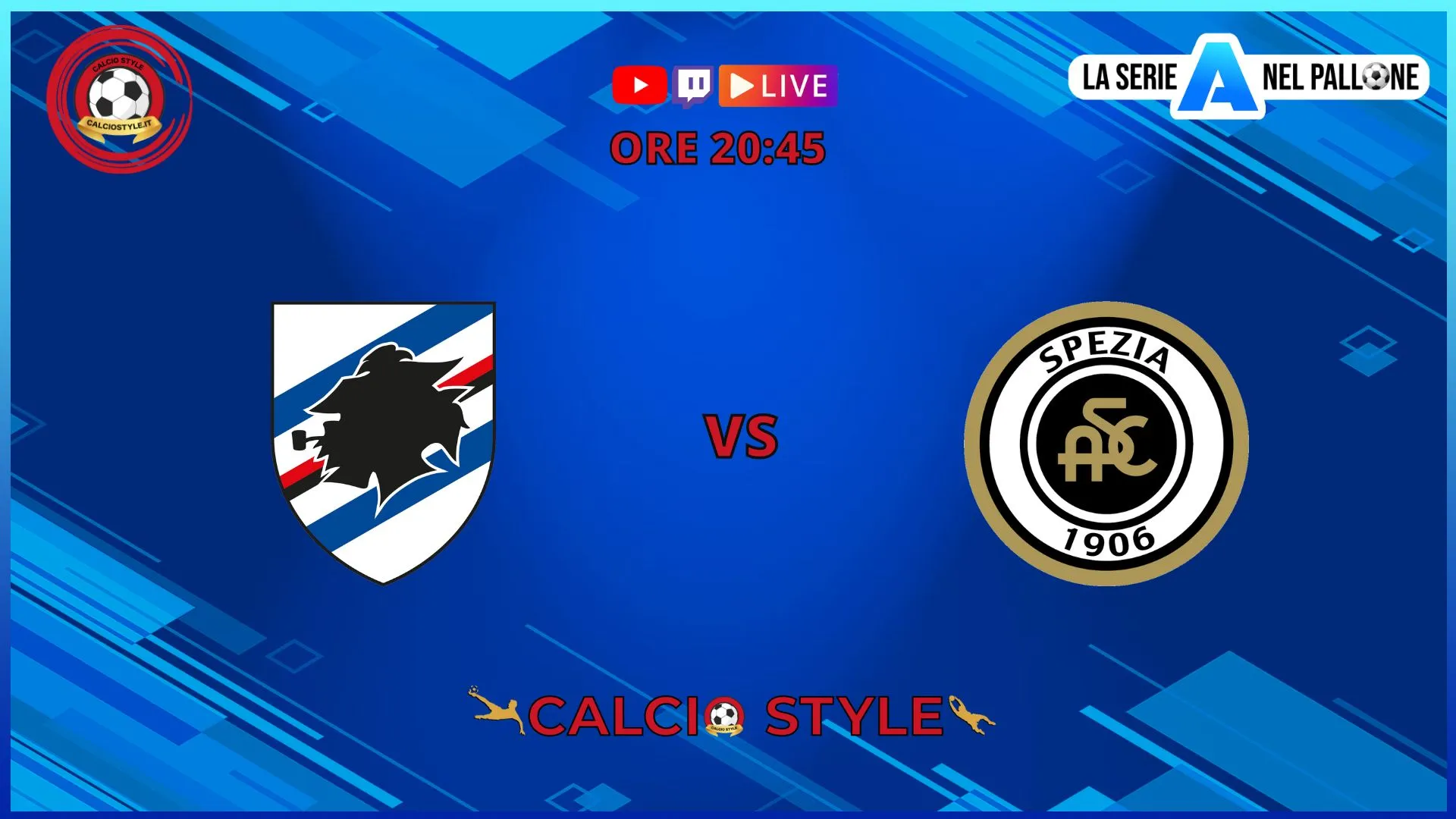 Sampdoria - Spezia, le formazioni ufficiali