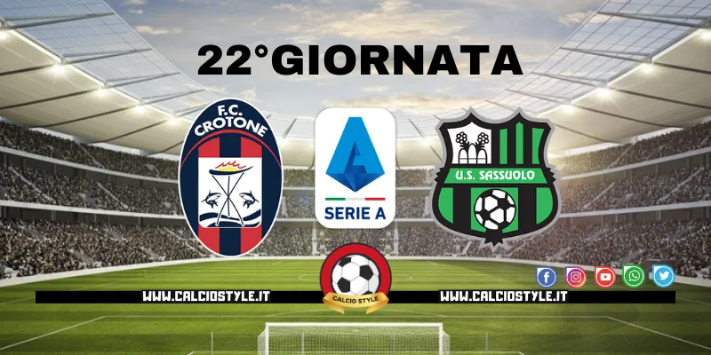 Crotone-Sassuolo: le probabili formazioni e dove vederla