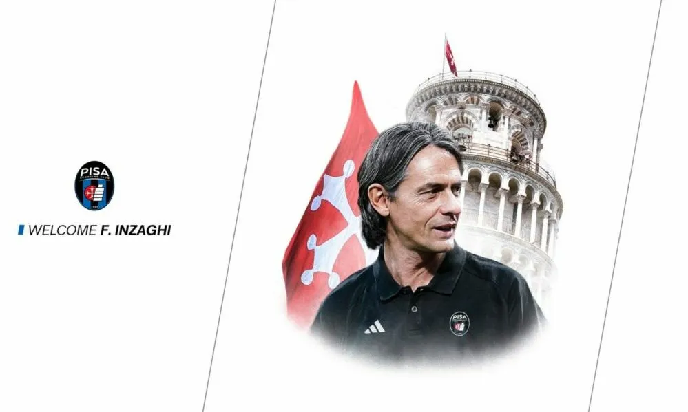Pisa, UFFICIALE: Filippo Inzaghi è il nuovo allenatore