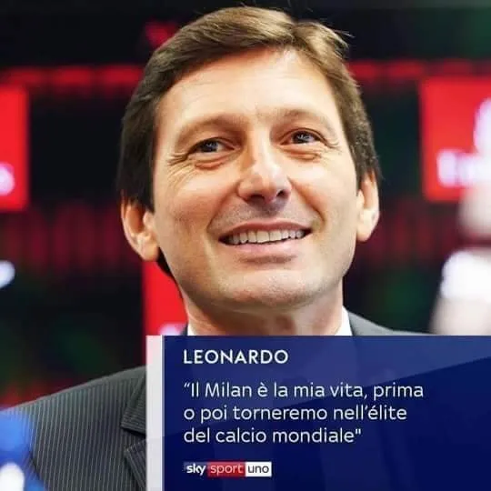Milan, Fiducia in Leonardo. Strada in salita ma si vede la Luce
