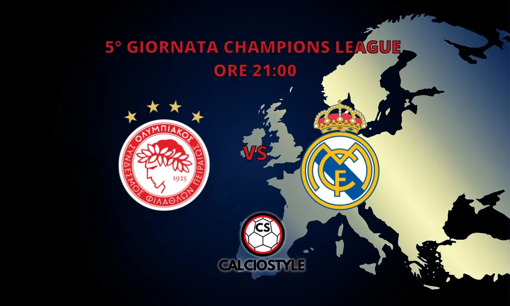 Olympiakos-Real Madrid, probabili formazioni e dove vederla