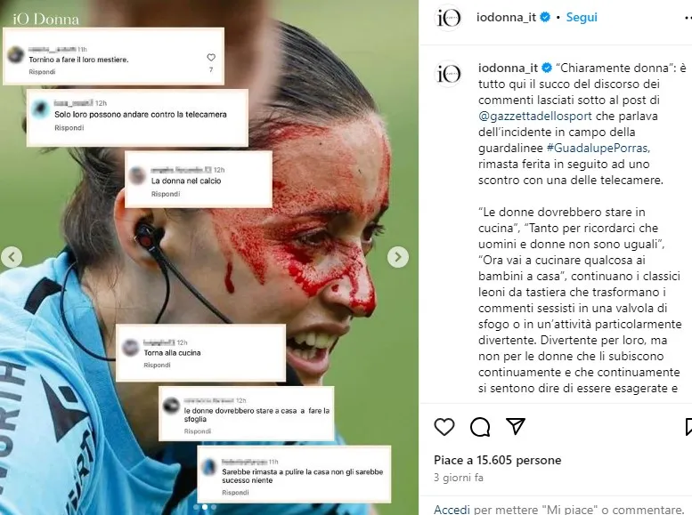 Violenza di genere, l'arbitra ferita