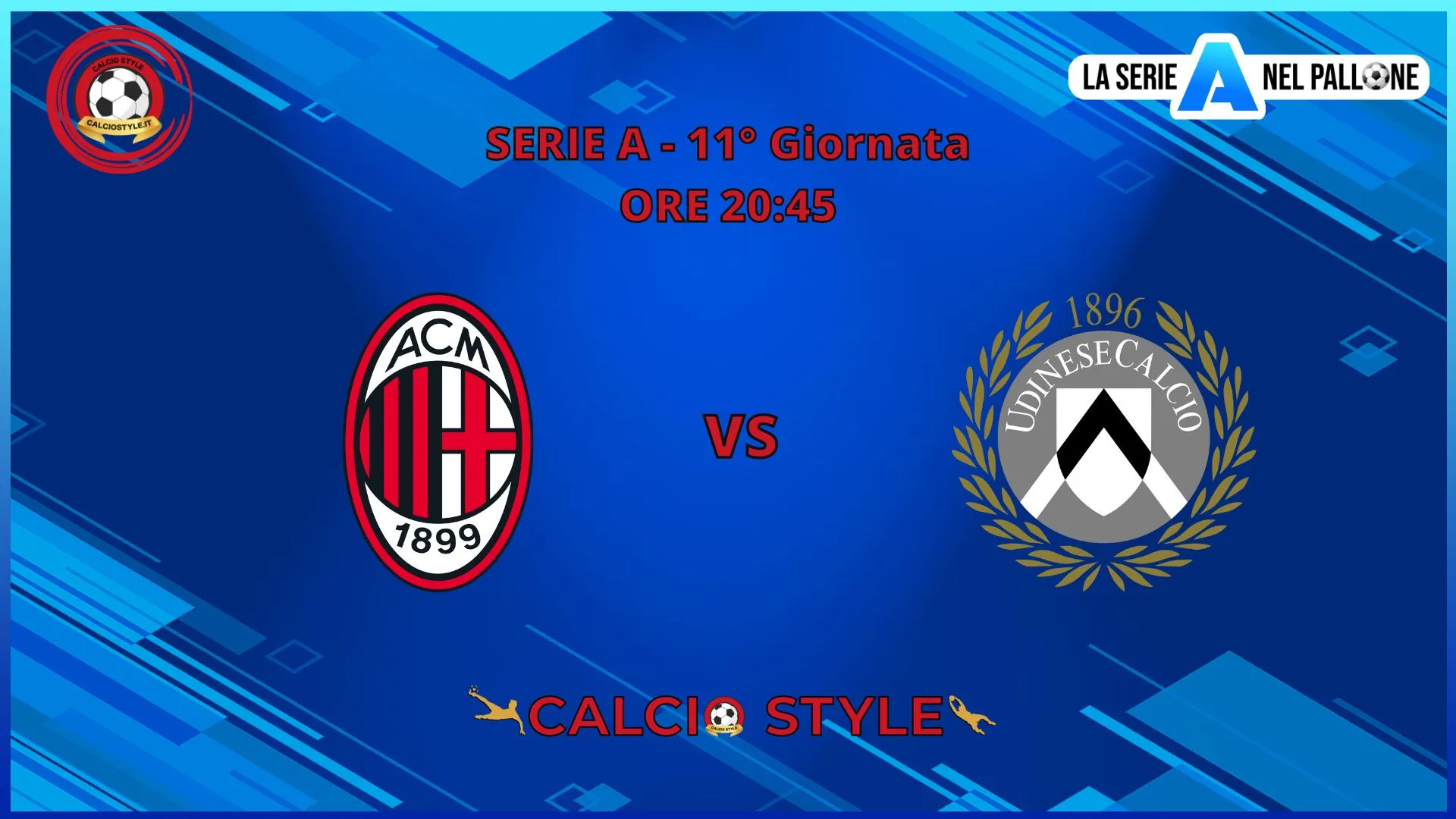 Milan - Udinese, le formazioni ufficiali