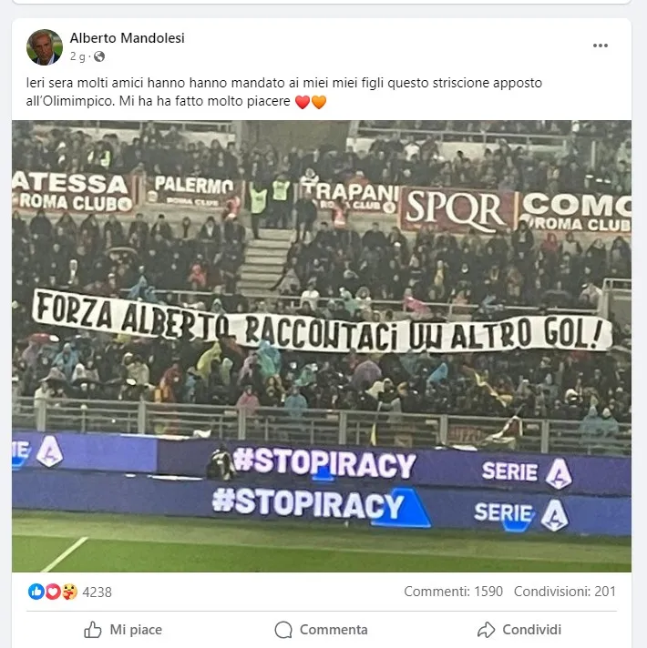 Mandolesi lo striscione