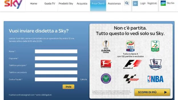 Come fare disdetta Sky: cessazione contratto e costi