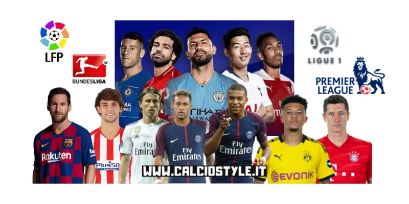 Calcio, le favorite dei 5 top campionati Europei